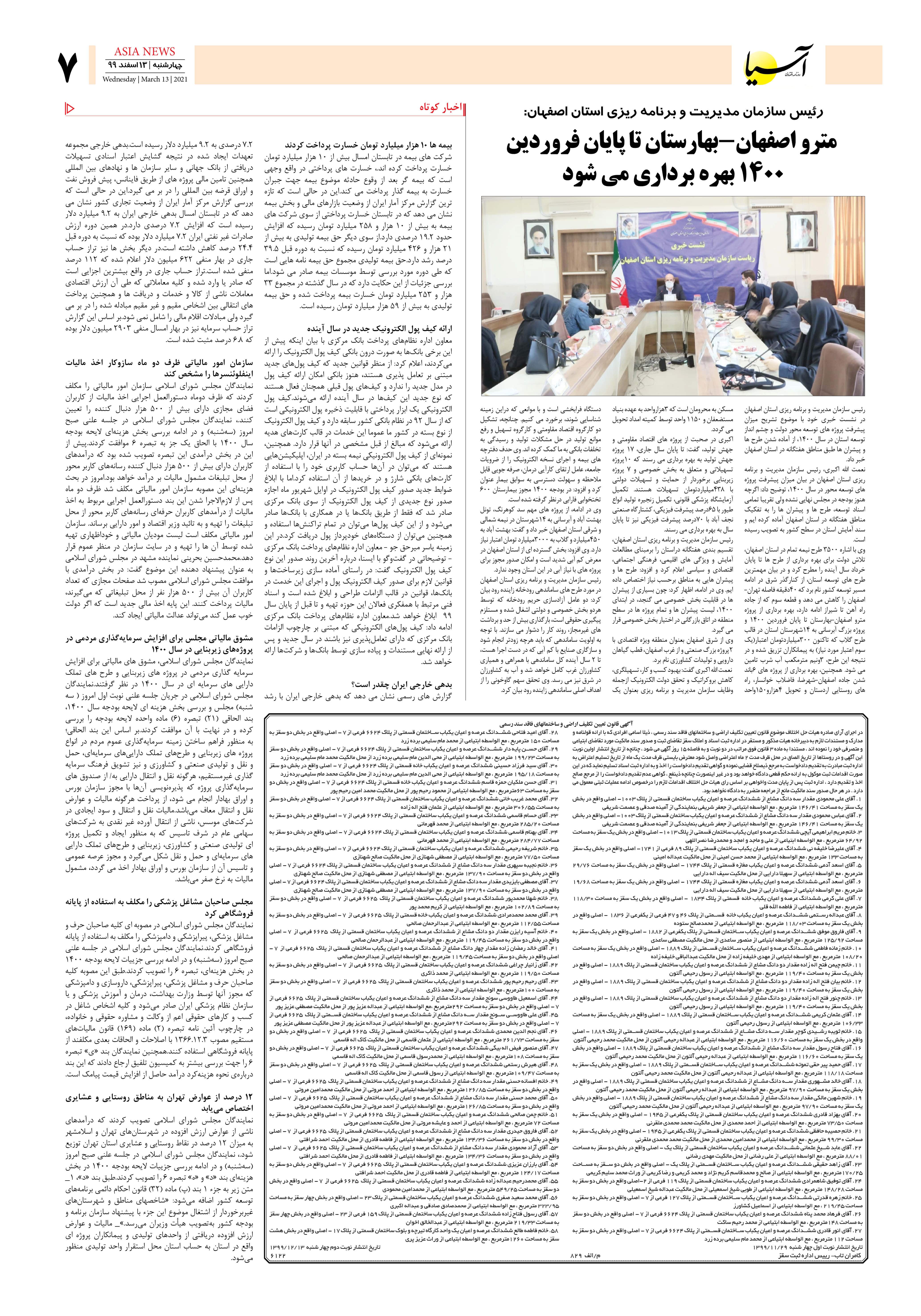 روزنامه اقتصادی آسیا - ۱۳ اسفند ۱۳۹۹ 4