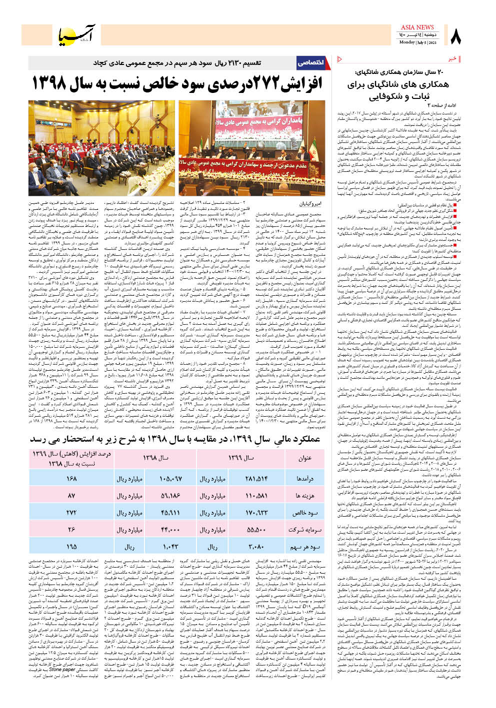 روزنامه اقتصادی آسیا - ۱۴ تیر ۱۴۰۰ 7