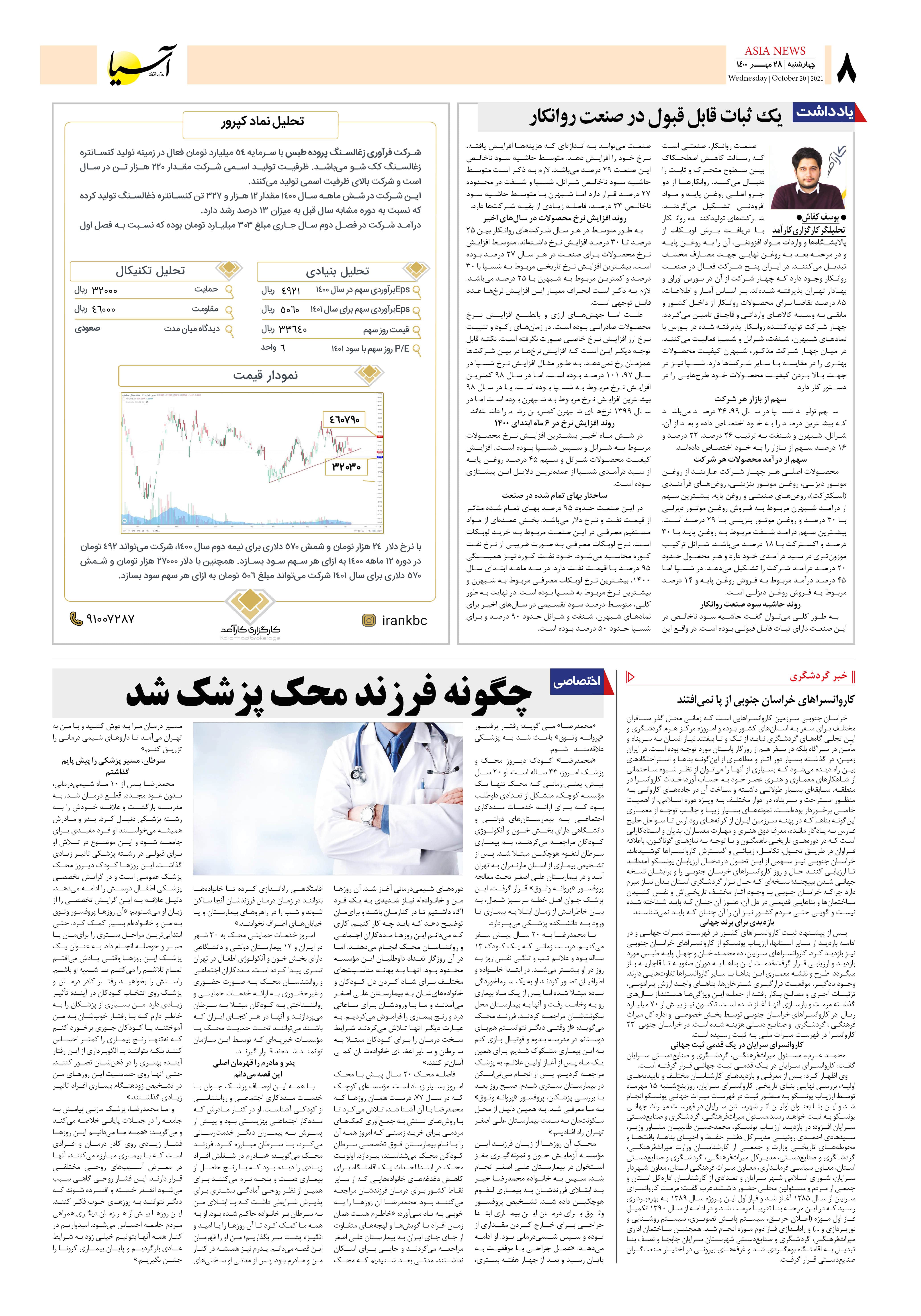 روزنامه اقتصادی آسیا - ۲۸ مهر ۱۴۰۰ 7