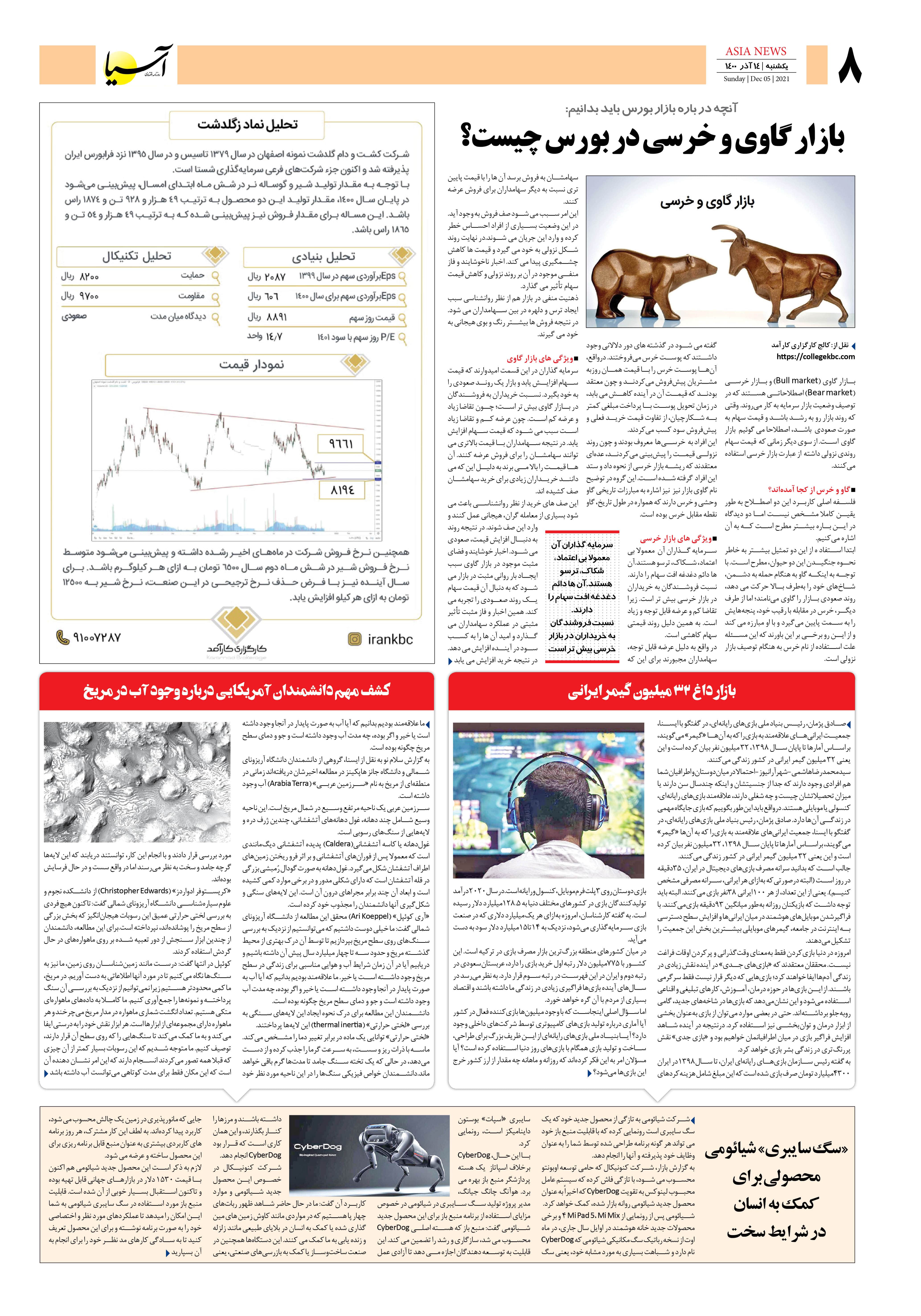 روزنامه اقتصادی آسیا - ۱۴ آذر ۱۴۰۰ 6