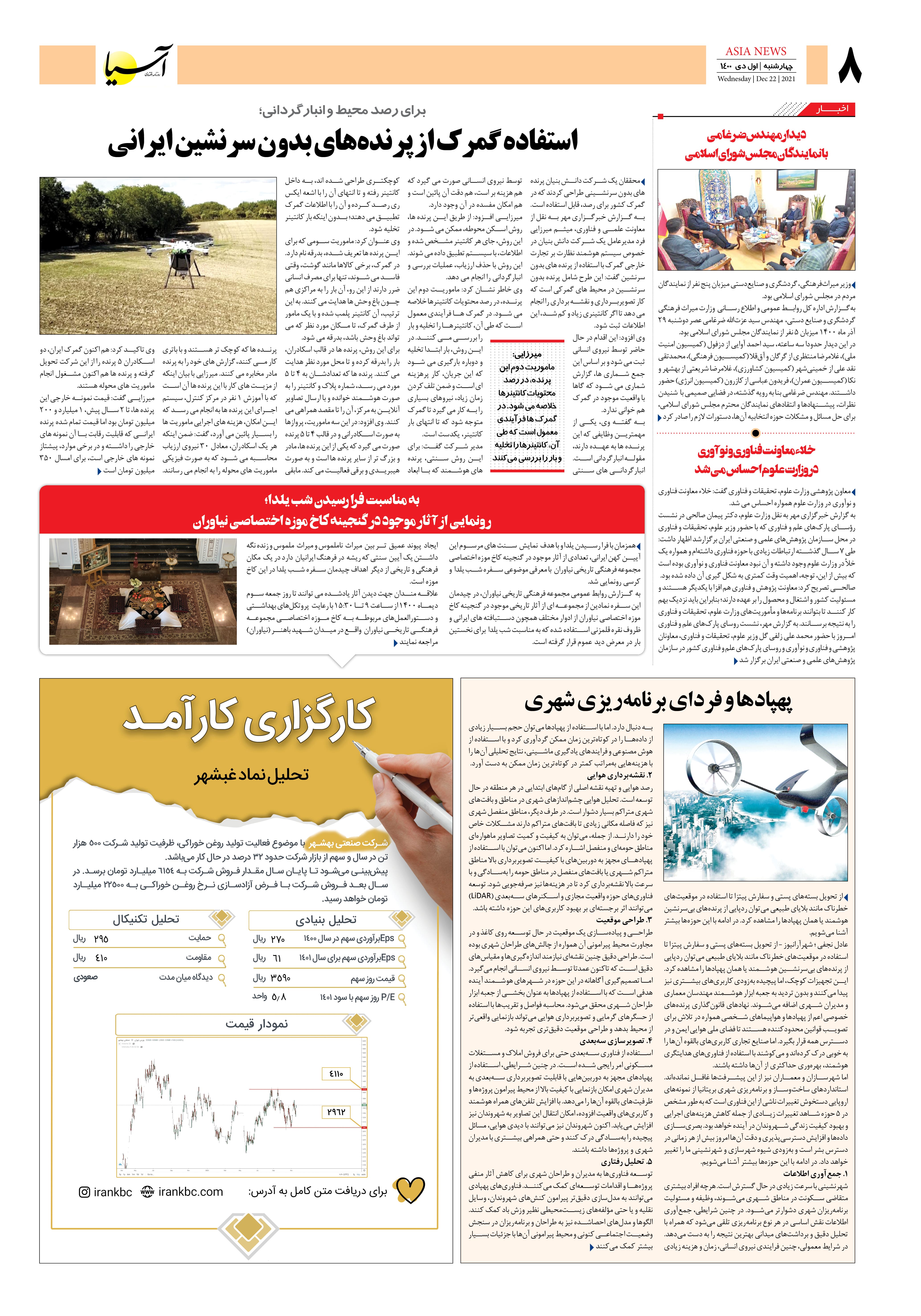 روزنامه اقتصادی آسیا - ۱ دی ۱۴۰۰ 6