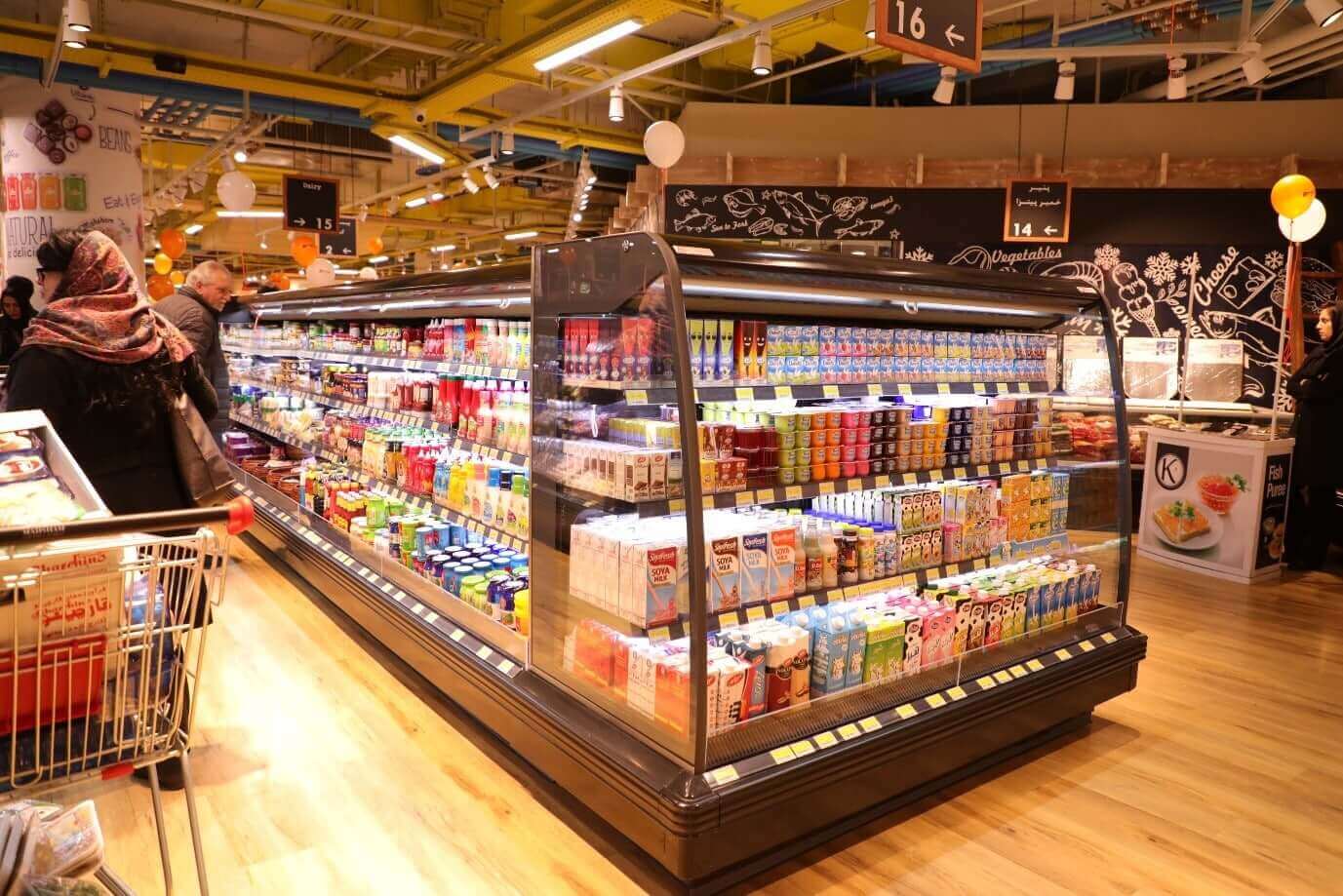 یخچال های ایستاده پرده هوا تجهیز فرایند