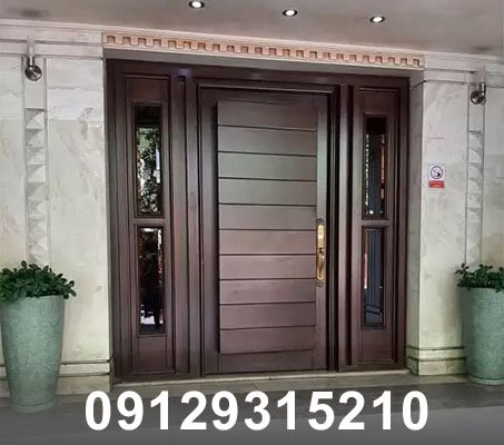 درب ورودی لابی چوبی و فلزی