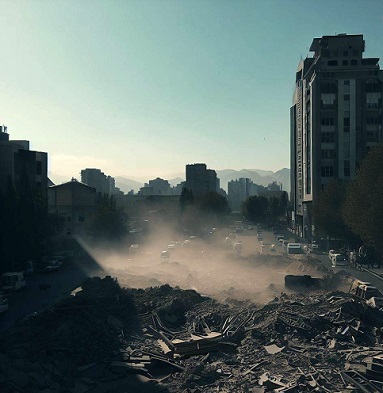 زلزله تهران+هوش مصنوعی