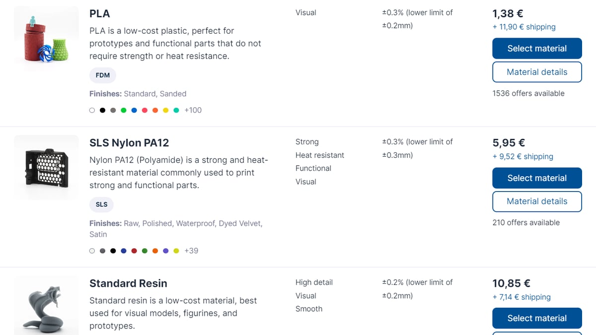 خدمات دهندگان چاپ سه بعدی
