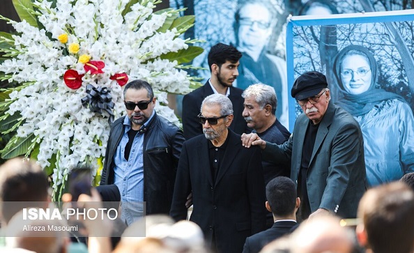 تشییع پیکر+داریوش مهرجویی و همسرش+خاکسپاری داریوش مهرجویی,