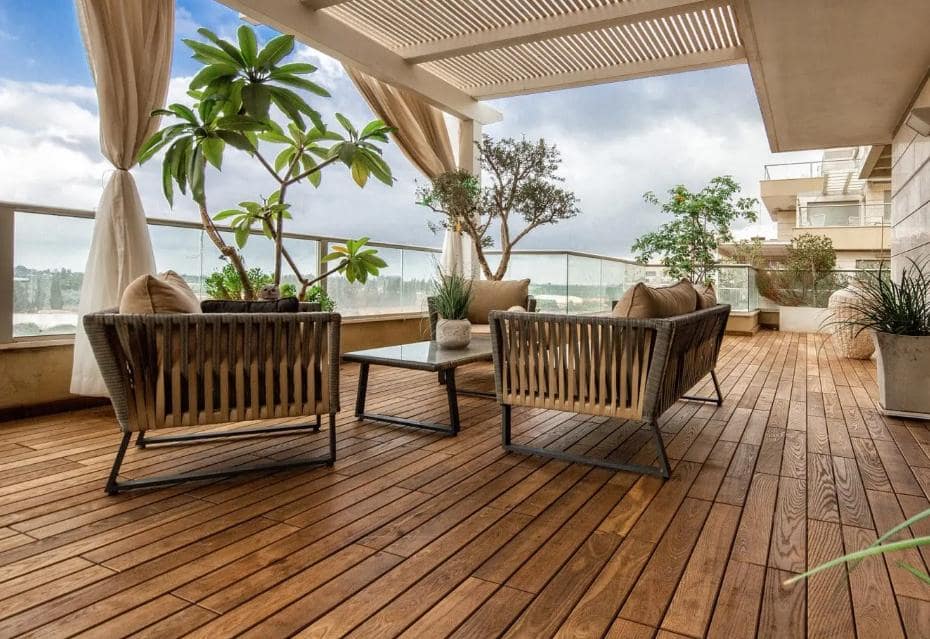 ترمووود در روف گاردن، سایه بان و کف