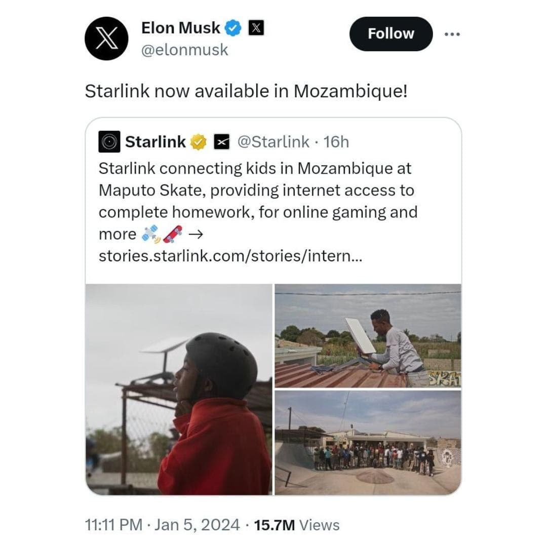 استارلینک در موزامبیک