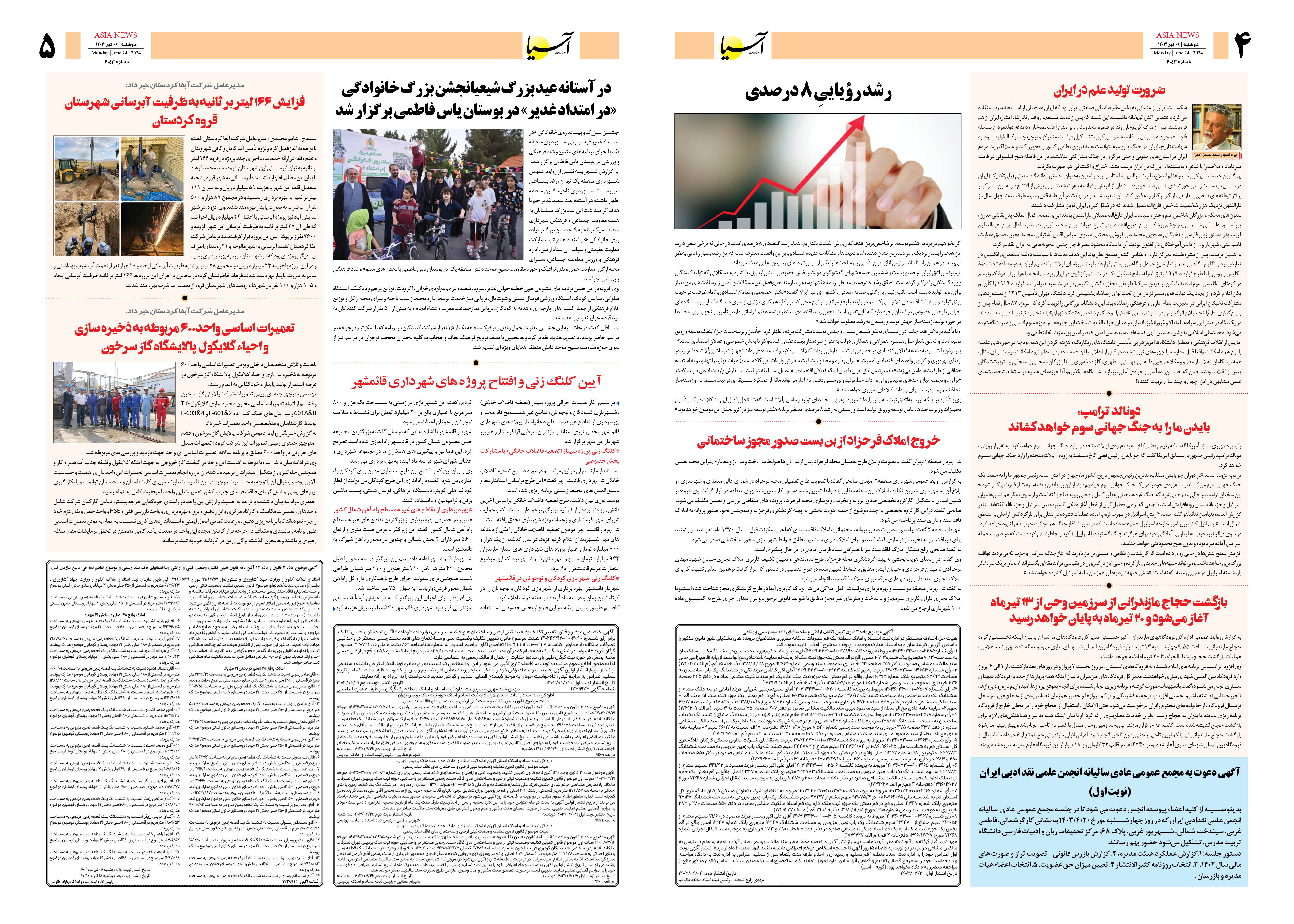 روزنامه اقتصادی آسیا - ۴ تیر ۱۴۰۳ 3