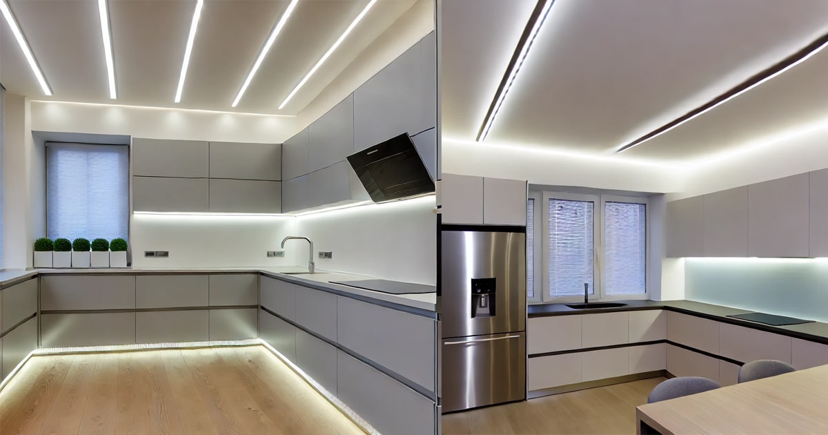 نورپردازی دکوراسیون منزل با چراغ لاینر