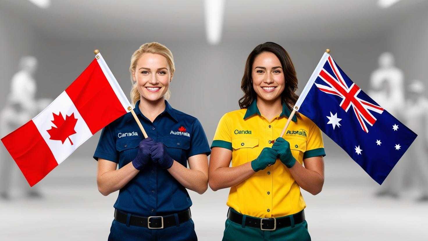 فرصت های شغلی استرالیا با کانادا