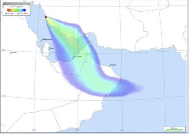 حرکت ابر رادیواکتیو سزیوم-137