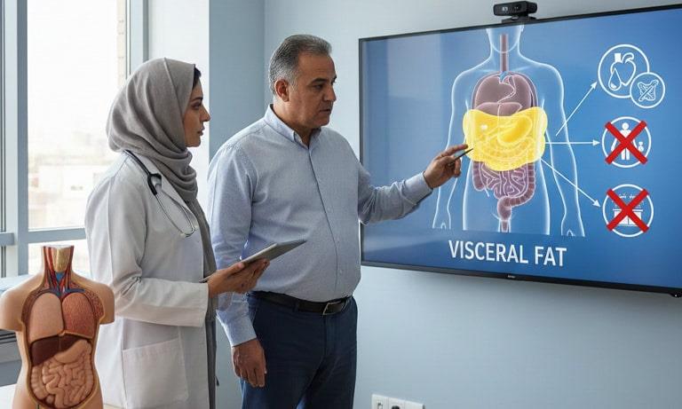 از بین بردن چربی احشایی