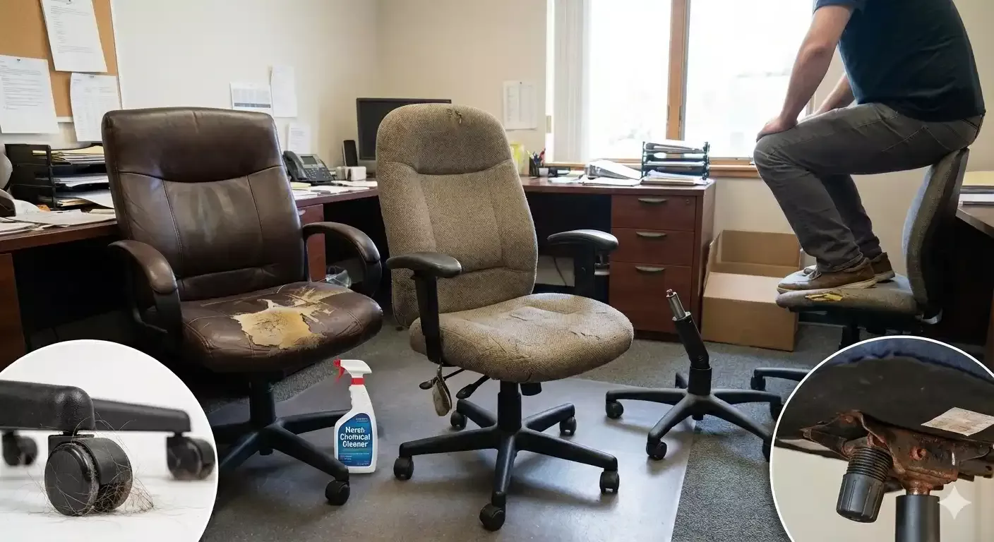 اشتباهات رایج کاربران در نگهداری صندلی اداری