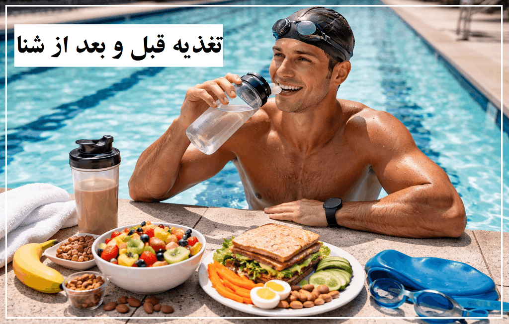 تغذیه مناسب شناگران