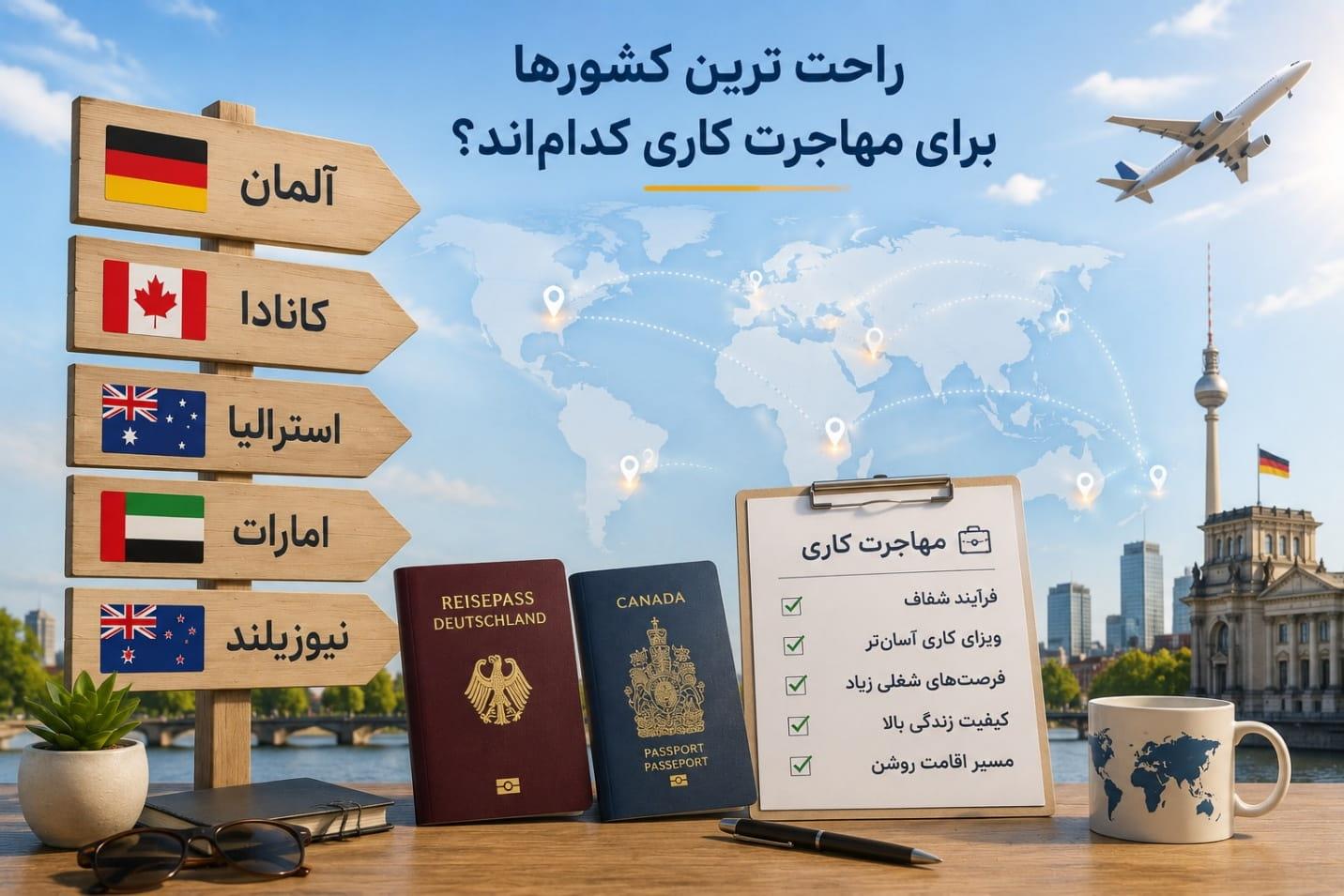 راحت ترین کشورها برای مهاجرت کاری
