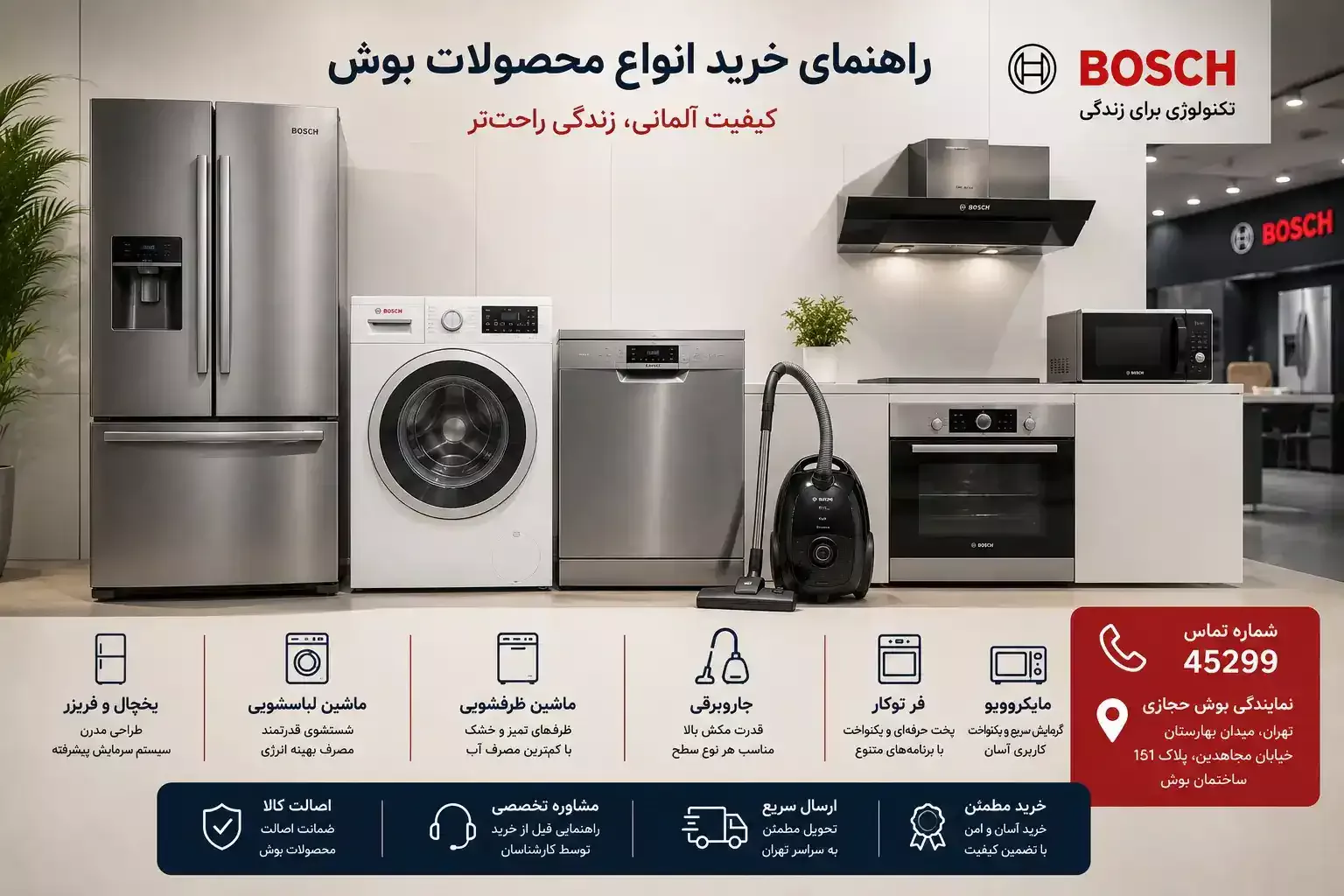 راهنمای خرید انواع محصولات بوش در تهران
