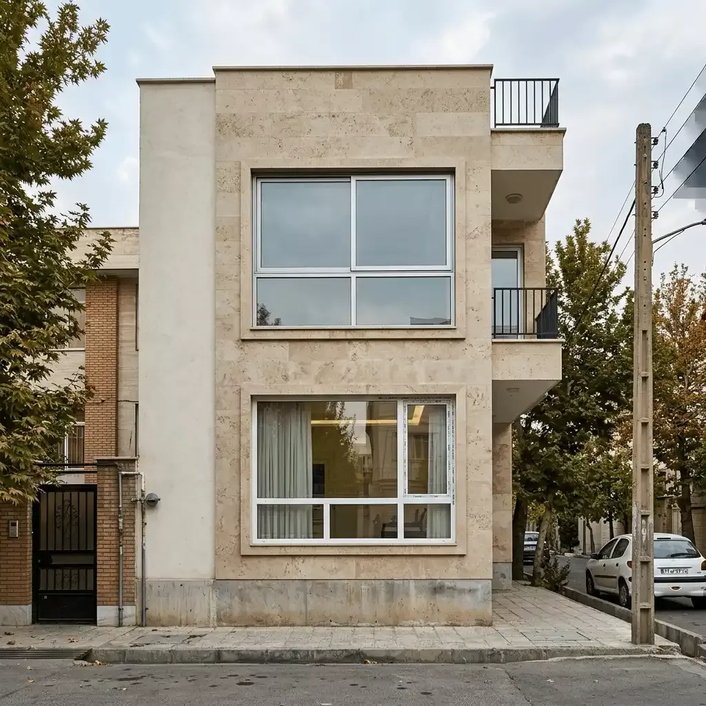 نمای پنجره دوجداره upvc و آلومینیوم