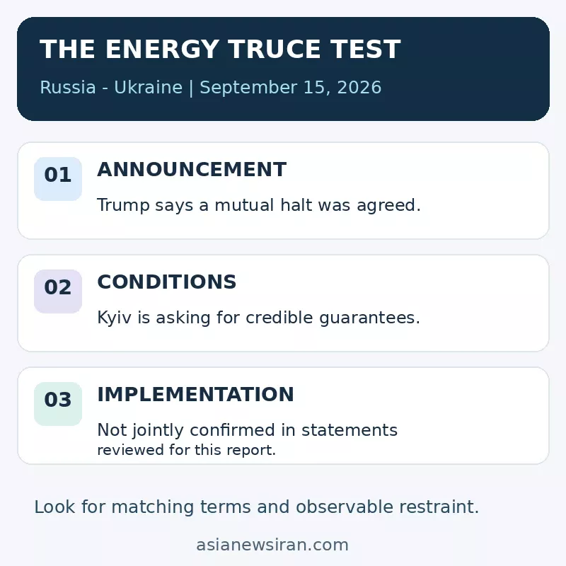 Russia-Ukraine energy truce: what is confirmed