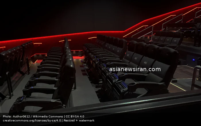 صندلی‌های حرکتی و چیدمان یک سالن سینمای 4DX