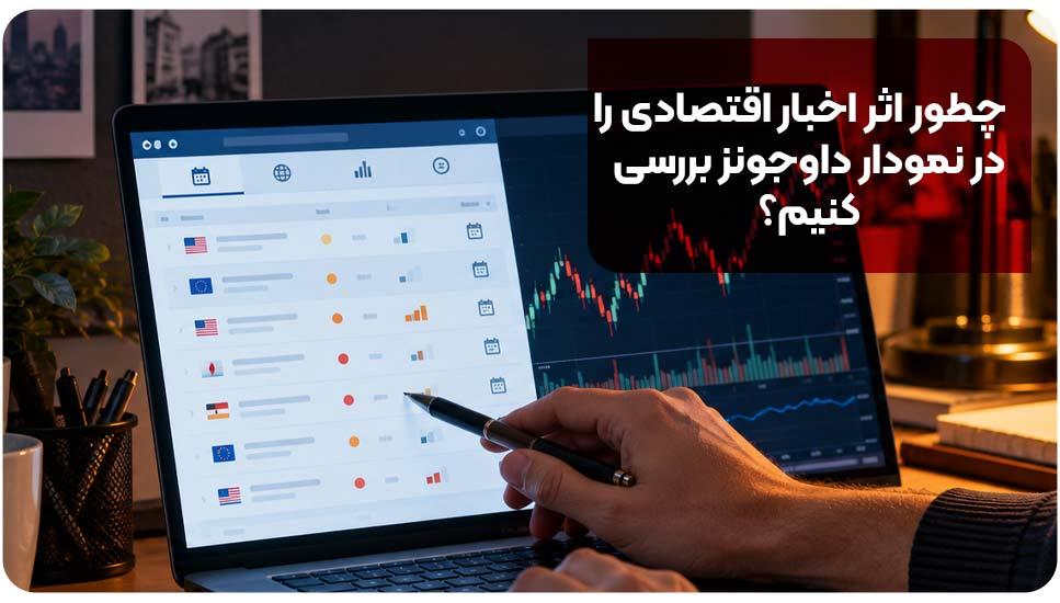 چطور اثر اخبار اقتصادی را در نمودار داوجونز بررسی کنیم؟