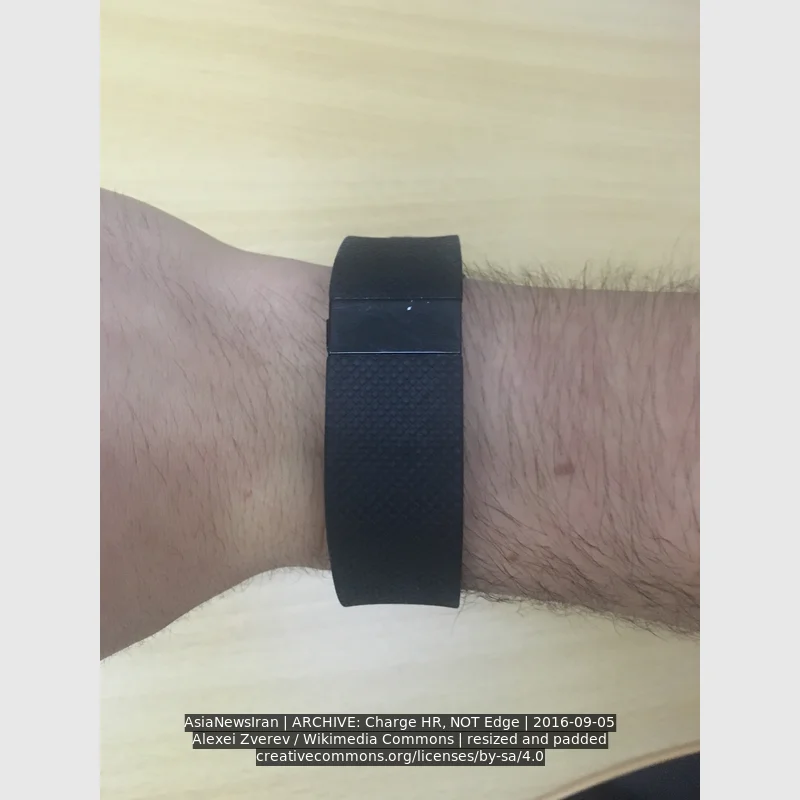 عکس آرشیوی فیت‌بیت Charge HR روی مچ در سپتامبر ۲۰۱۶؛ این تصویر مدل جدید Edge نیست