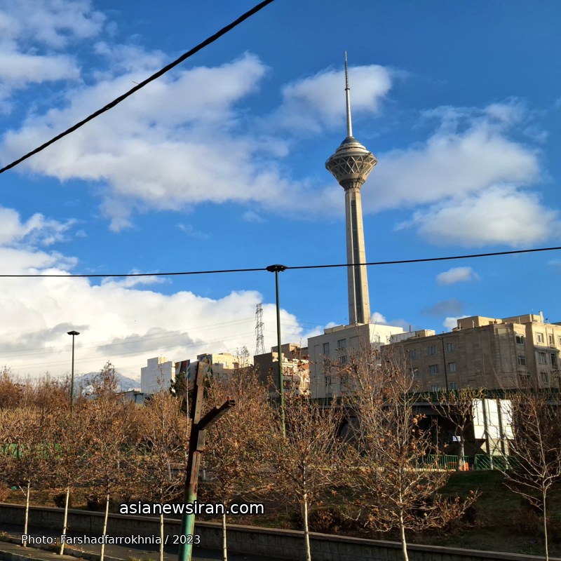 نمای آرشیوی تهران و برج میلاد در سال ۲۰۲۳؛ عکس فرشاد فرخ‌نیا