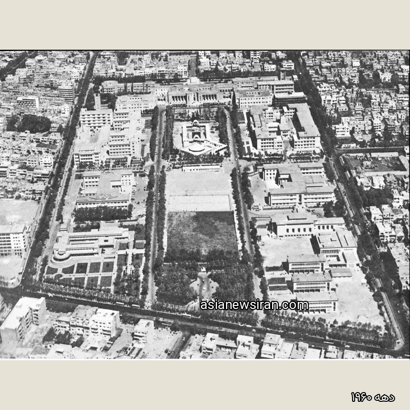 نمای عمومی پردیس دانشگاه تهران در دهه ۱۹۶۰