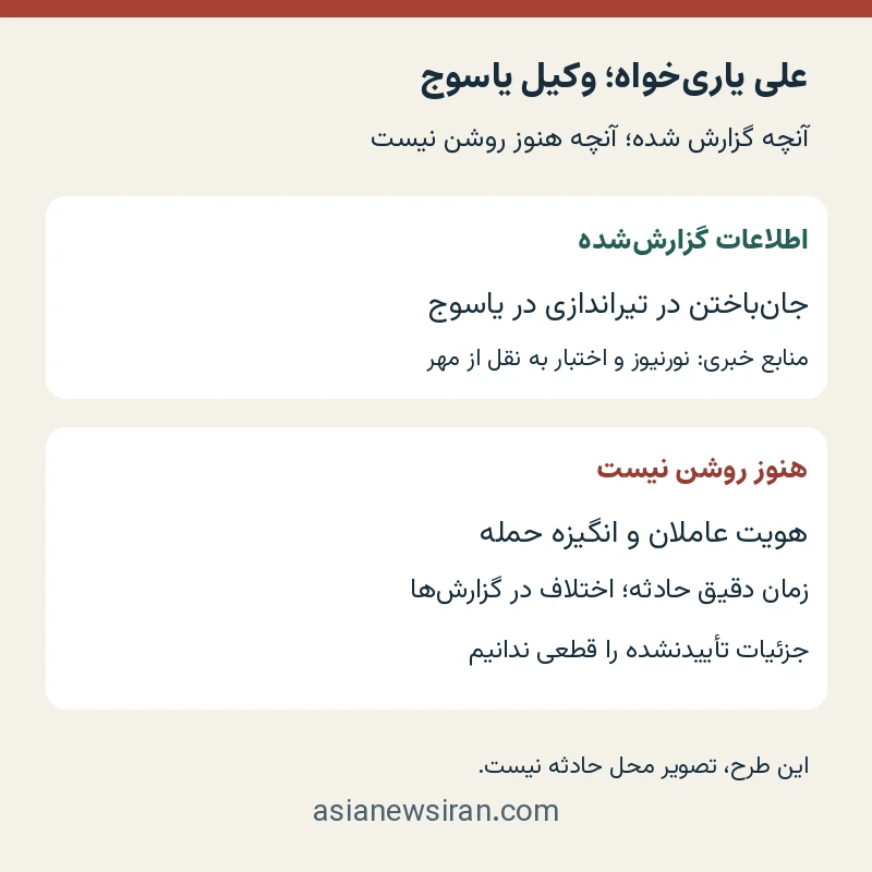 طرح تحریریه درباره اطلاعات گزارش‌شده و ابهام‌های تیراندازی به علی یاری‌خواه