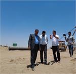 بازدید معاون هماهنگی امور عمرانی استانداری یزداز خط پدافندی انتقال آب