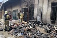 حادثه آتش‌سوزی گسترده در انبار کفش بازار تهران