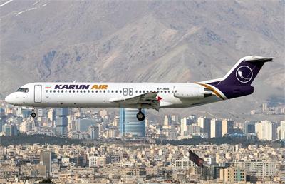 فرود اضطراری فوکر ۱۰۰ در فرودگاه بوشهر