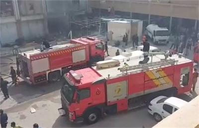 آتش‌سوزى در بازار اطلس درگهان قشم