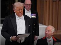 ترامپ در ضیافت شام پادشاه بریتانیا