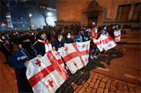 ماجرای تصرف کاخ ریاست جمهوری گرجستان توسط معترضان + ویدیو