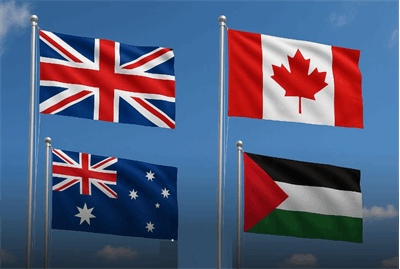 کانادا، استرالیا و بریتانیا به طور همزمان کشور فلسطین را به رسمیت شناختند