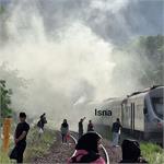 تصاویر/ آتش سوزی قطار حومه‌ای هشتگرد - تهران