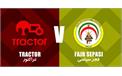 نتیجه بازی تراکتور فجرسپاسی