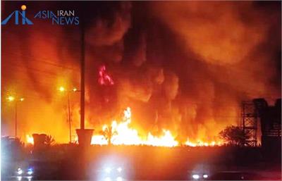 ماجرای آتش‌سوزی گسترده در شرکت پارس پلیمر کاسپین قزوین