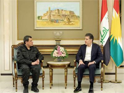 نیچیروان بارزانی و مظلوم عبدی وضعیت سوریه و تهدید و ظهور دوباره داعش را بررسی کردند