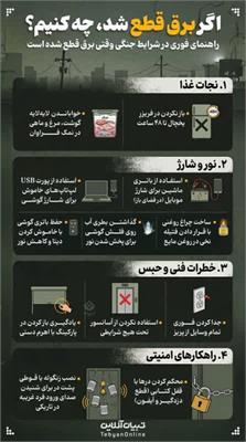اگر برق در شرایط جنگی قطع شد چه کنیم؟ راهنمای فوری برای حفظ امنیت، غذا و روشنایی در خانه