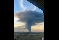 بررسی علت آتش سوزی کارخانه کاله آمل + ویدیو