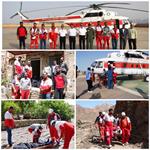 نجات دو بانوی سالخورده ساکن روستای داربند از توابع بخش خرانق شهرستان اردکان توسط تیم امداد هوایی و تیم واکنش سریع هلال احمر یزد