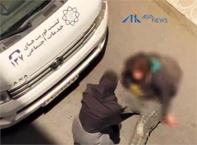 ماجرای کشیدن زن توسط گشت فوریت های اجتماعی شهرداری