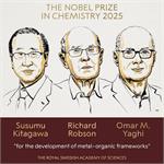 نوبل شیمی ۲۰۲۵ به سه دانشمند برای ساخت "مواد هوشمند" رسید