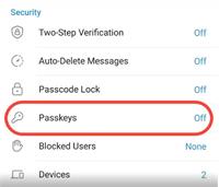 انقلابی در امنیت تلگرام؛ فعال‌سازی قابلیت ورود بدون رمز با Passkeys