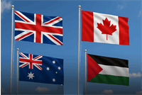 کانادا، استرالیا و بریتانیا به طور همزمان کشور فلسطین را به رسمیت شناختند