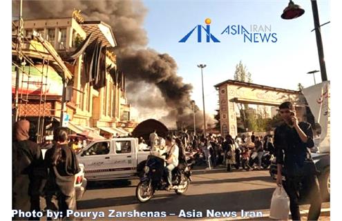 گاز پیک نیک در یک موکب آتش گرفت؛ چادر و سیاهی‌ها سوخت اما بازار تجریش نجات یافت ماجرای آتش سوزی بازار تجریش: دوشنبه 25 خرداد