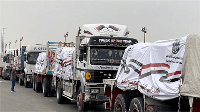 ۳۷۰ کامیون در یک روز وارد غزه شدند