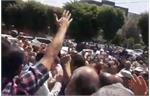 بازنشستگان در تجمع اعتراضی برای تحقق مطالباتشان شعار دادند